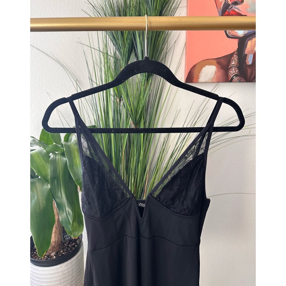 NWT Zara Mini Deep V Slip Dress - Size Medium - Picture 13 of 17